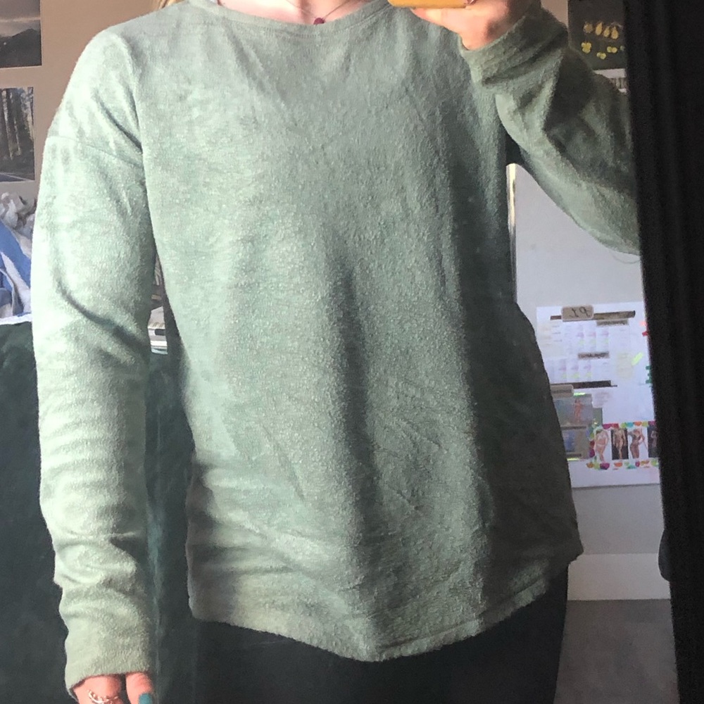 Fuzzy Sweater with Cutout